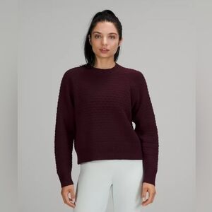 Lululemon Texture Play Crew Sweater burgundy medium